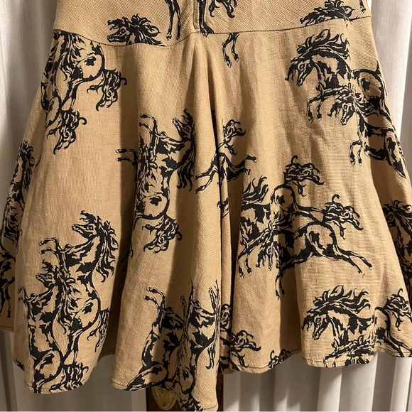 Anthropologie Odille Galloping Horses Swing Skirt - Picture 8 of 15